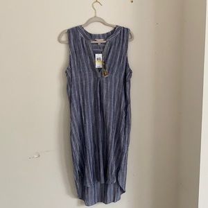 Rise&Bloom NAVY WHITE VERTICAL dress